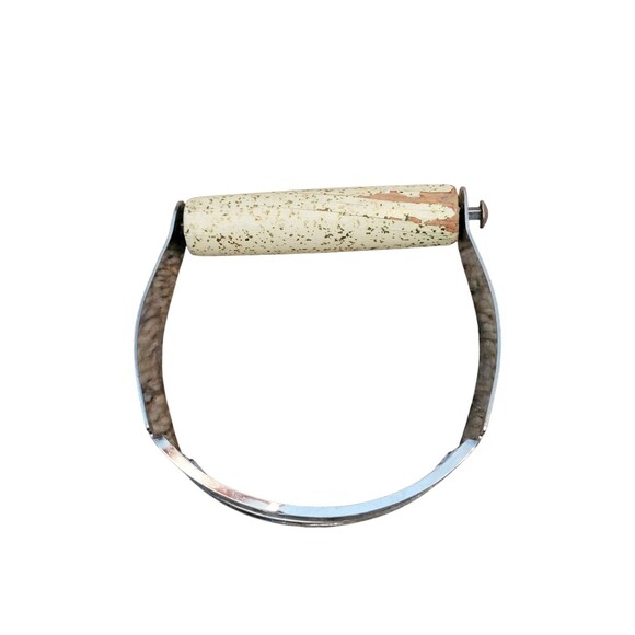 Vintage USA EKCO Pastry Cutter Dough Blender Chopper Chromium Plated Wooden Hand - Picture 6 of 6